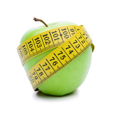 Apfel mit Maßband
