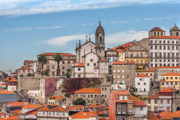 Naklejka na ściany i meble Ribeira, the old town of Porto, Portugal. 