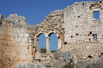 The ruins of the ancient city.