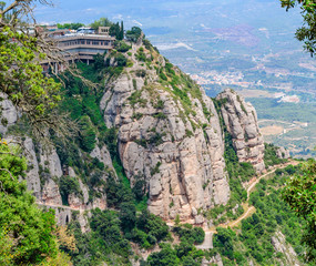 View of the valley from the mountain of Montserrat.