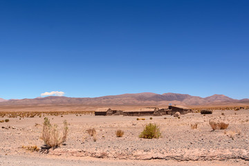 Indigenous house on Argentine desert