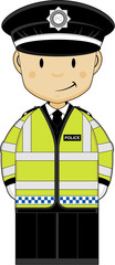 Cute Cartoon British Policeman  - 137379045