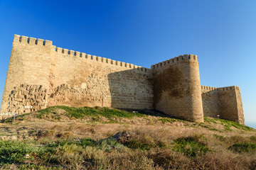 Fototapeta na wymiar Wall in Naryn-Kala fortress. Derbent