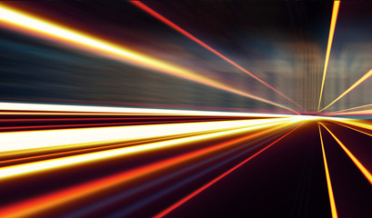 Technological background/Technological background of speed motion on the road at dark. Speed motion on the road. Can be used in the description of technological processes, science, education.	