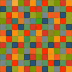 Bright mosaic seamless pattern background square tiles