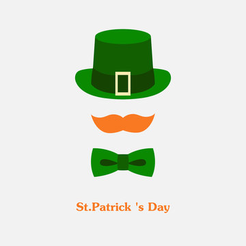 Vector modern flat color design icon on Saint Patricks Day