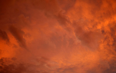 Dramatic looking sky at sunset