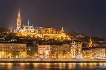 Fototapeta na wymiar Night view of the Budapest, Hungary