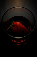 strawberries in whiskey