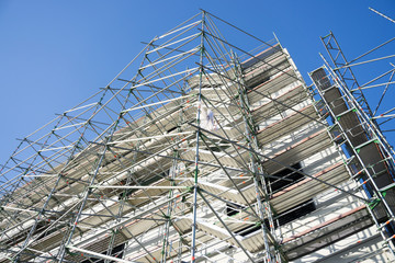 Baugerüst am Rohbau