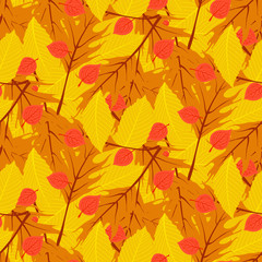Obraz premium Vector autumn seamless background
