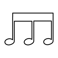 music note isolated icon vector illustration design