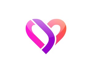 letter J, love heart