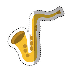 saxophone instrument musical icon vector illustration design