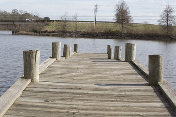 Naklejka premium Fishing Pier