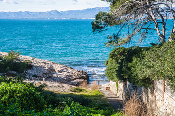 Sea coast in Salou