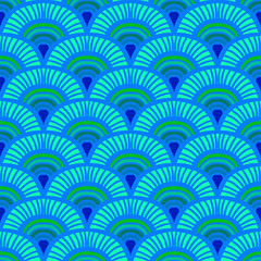 Vintage hand drawn art deco pattern