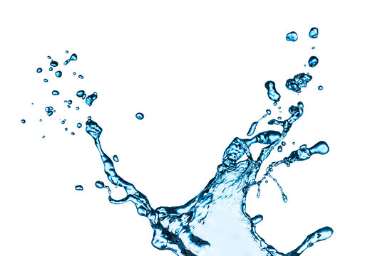 Water splash isolated on white.