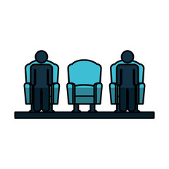 cinema chair isolated icon vector illustration design
