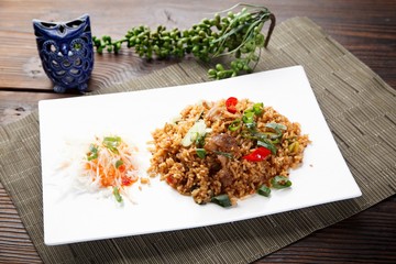dwaejigogi bokkeumbap. pork fred rice
