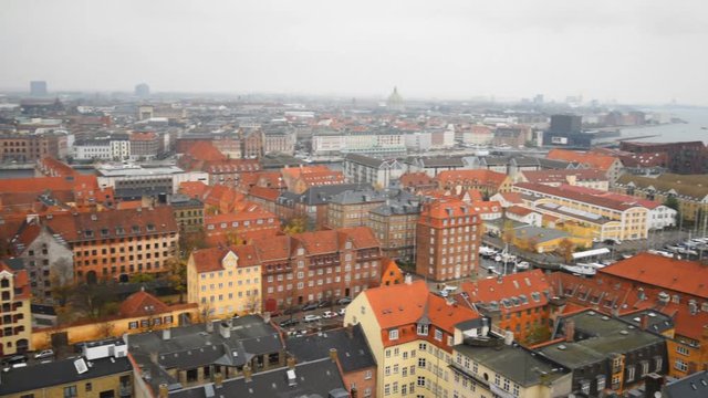Cityscape of Copenhagen, Denmark in an autumn day