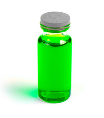 vial with a vaccine or cure