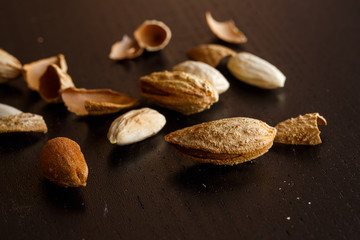 Almonds close up