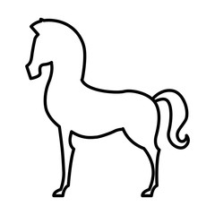 horse silhouette isolated icon vector illustration design