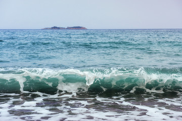 Beautiful waves on the sea