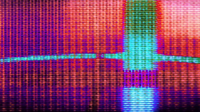 TV Noise 1072: TV screen pixels fluctuate with video motion (Loop).