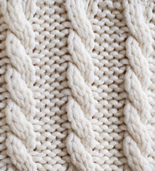 texture knitted white fabric