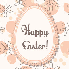 Happy Easter card with egg banner lace