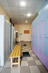 Checkroom in a fitness, swimming pool or so on