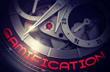 Gamification on Mechanical Wristwatch Mechanism. 3D.