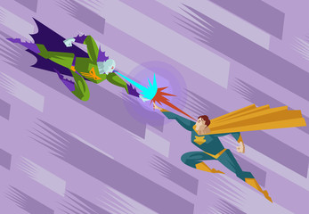 superhero and villain eyes laser beam © matiasdelcarmine