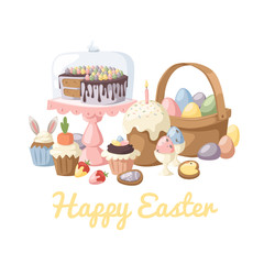 Easter holiday vector illustration