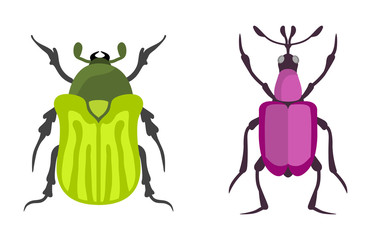 Insect icon flat isolated vector illustration.