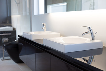 interior of modern bathroom
