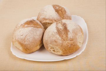 Beautiful homemade bread, isolated