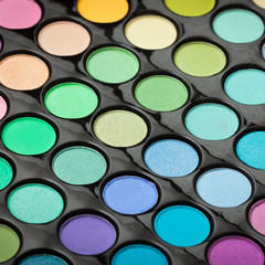 Glossy make-up powder background. Makeup palette
