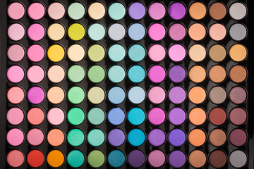 Colorful beauty makeup background