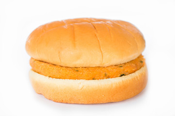 burger bread isolated on white background