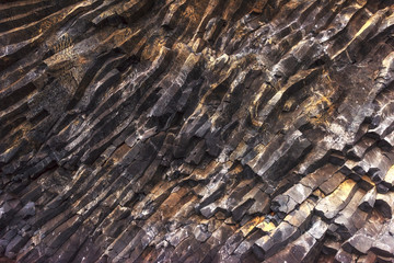 Texture mountains Reynisfyal Cape Dyrholaey Iceland. Beauty world
