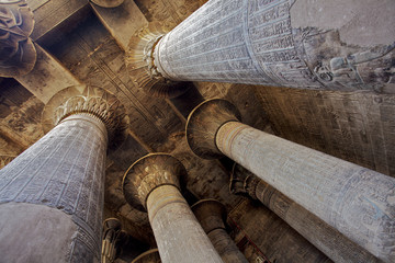 Columns in an Chuma w Esna temple, Egypt