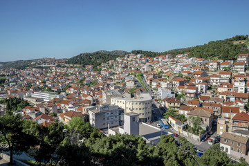 Fototapeta premium Panoramic view over Sibenik city, Croatia
