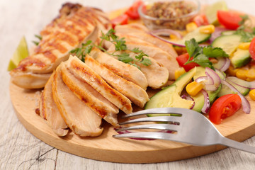meat and vegetable barbecue