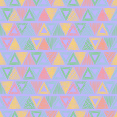 Seamless vector geometrical pattern with rectangles. pastel endless background with hand drawn textured geometric figures. Graphic illustration, print for wrapping, background, cover, surface