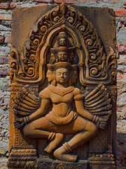 white Brahma statue in Thai temple