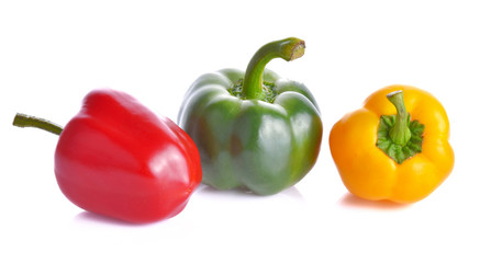 Sweet peppers on a white background