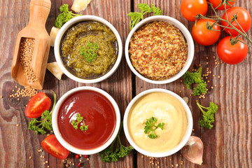 assorted dip and sauce